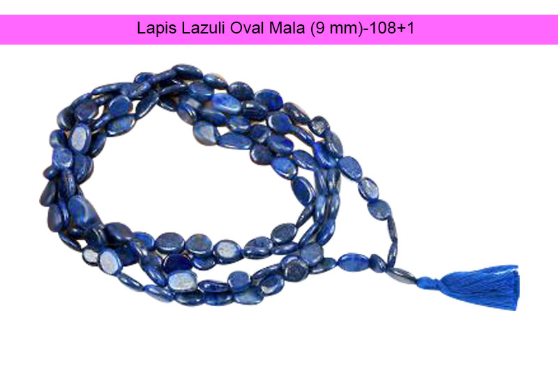 Lapis Lazuli Oval Mala (9 mm)-GMMLLL002-1