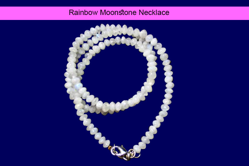 Rainbow Moonstone Necklace-GMMLMS004-1