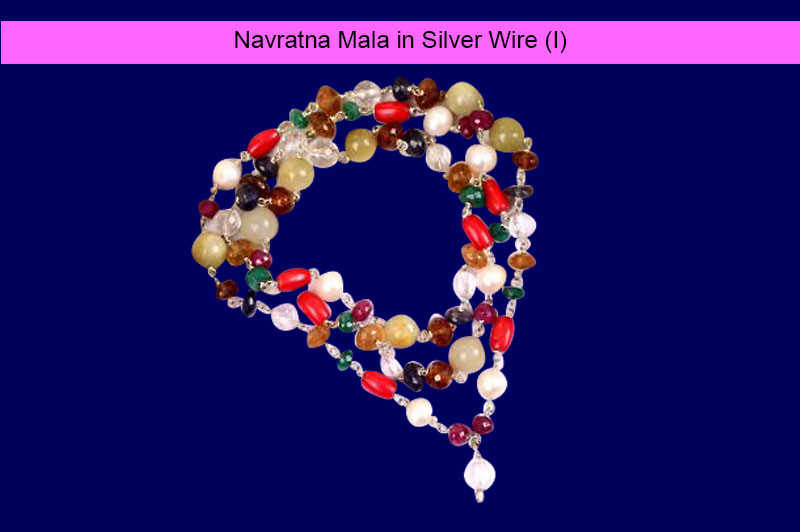 Navratna Mala in Silver Wire (I)-GMMLNT002-1