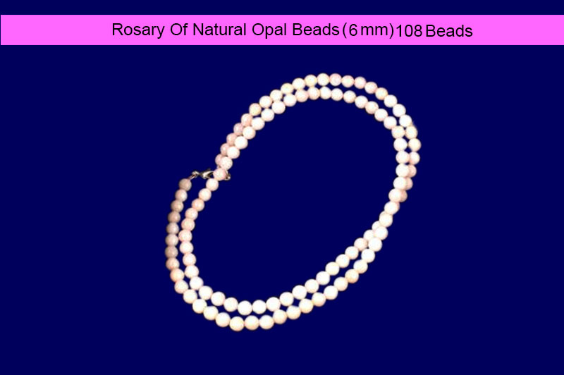 Rosary of Natural Opal Beads (6 mm)-GMMLOP003-1