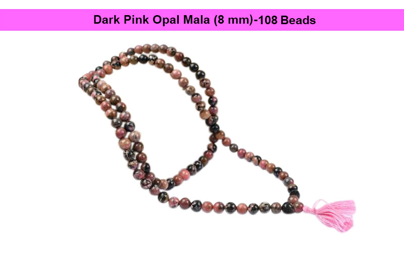 Dark Pink Opal Mala (8 mm)-GMMLOP004-1