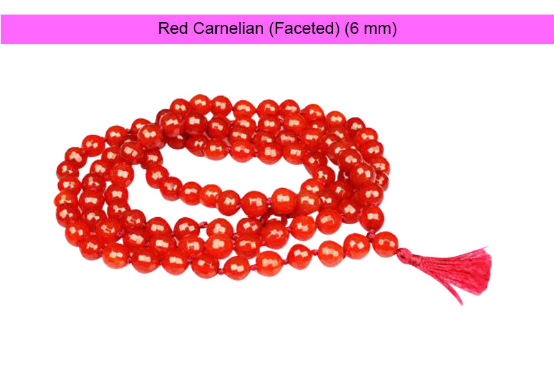 Red Carnelian (Faceted) (6 mm)-GMMLROC006-1