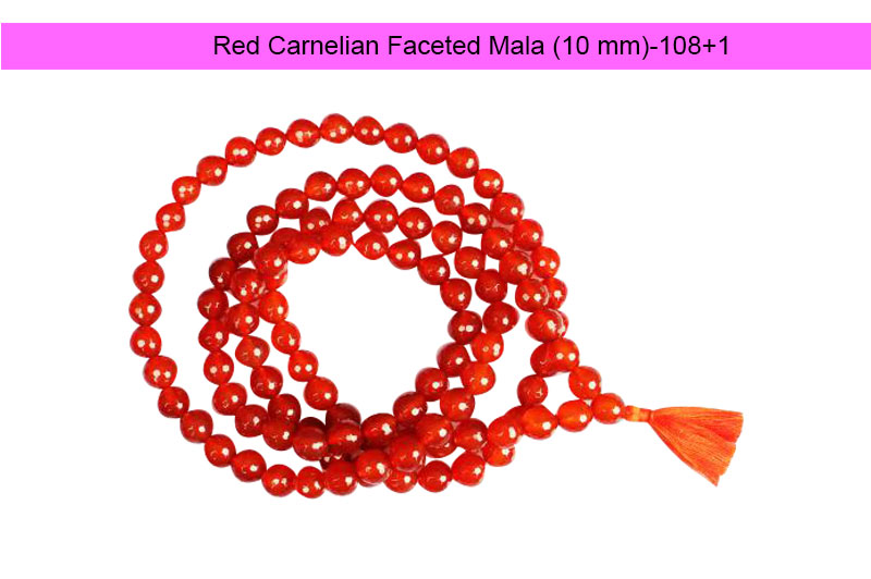 Red Carnelian Faceted Mala (10 mm)-GMMLROC010-1