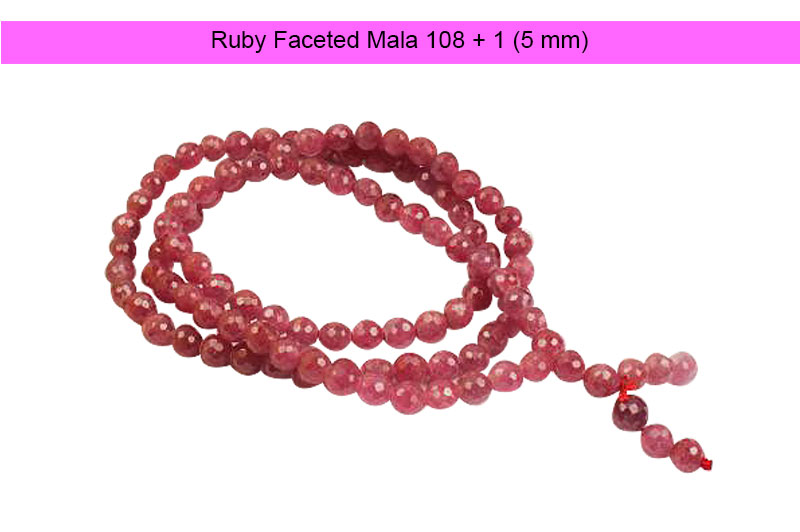 Ruby Faceted Mala 108 + 1 (5 mm)-GMMLRY004-1