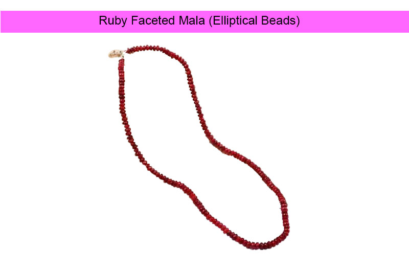 Ruby Faceted Mala (Elliptical Beads)-GMMLRY006-1