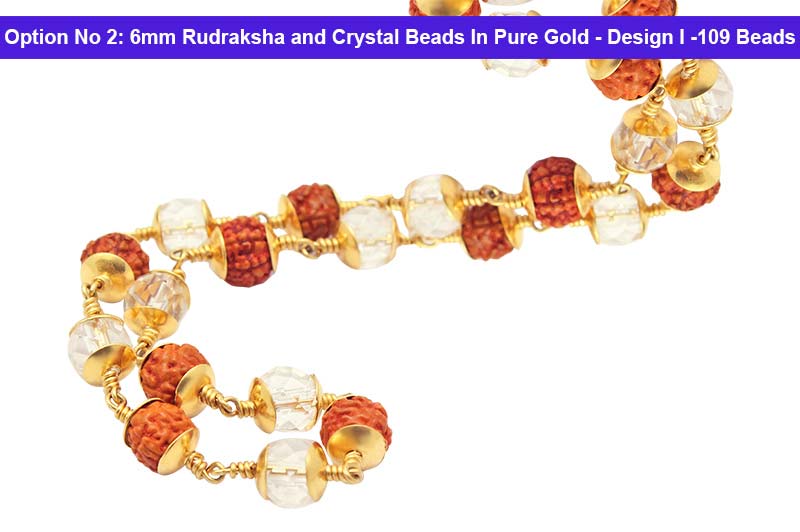 pure gold rudraksha mala