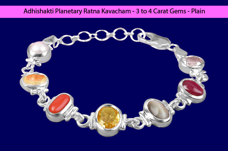 Adhishakti Planetary Ratna Kavacham-3 to 4 Carat Gems-Plain-OGB014-1