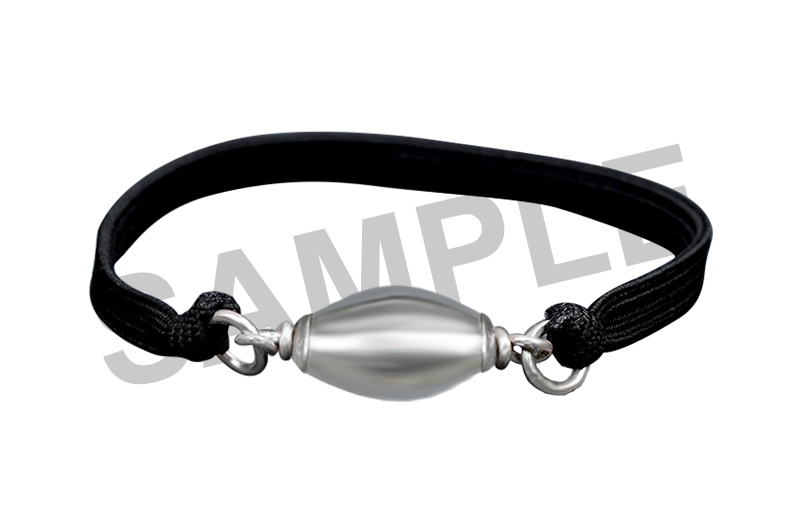 Parad Gutika(7-8mm) Bracelet in Silver Caps & Elastic-PB020-1