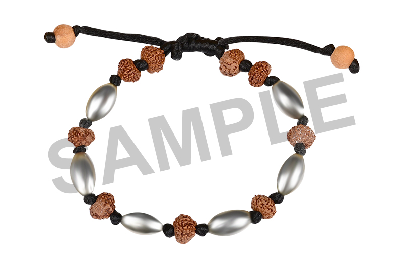 Parad Gutika(10-13mm) with 10 Mukhi Rudraksha Bracelet-PB033-1