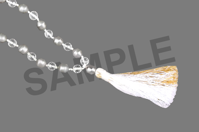 Parad Gutika(9 to 10mm) & Sphatik Faceted Mala-PB048-2