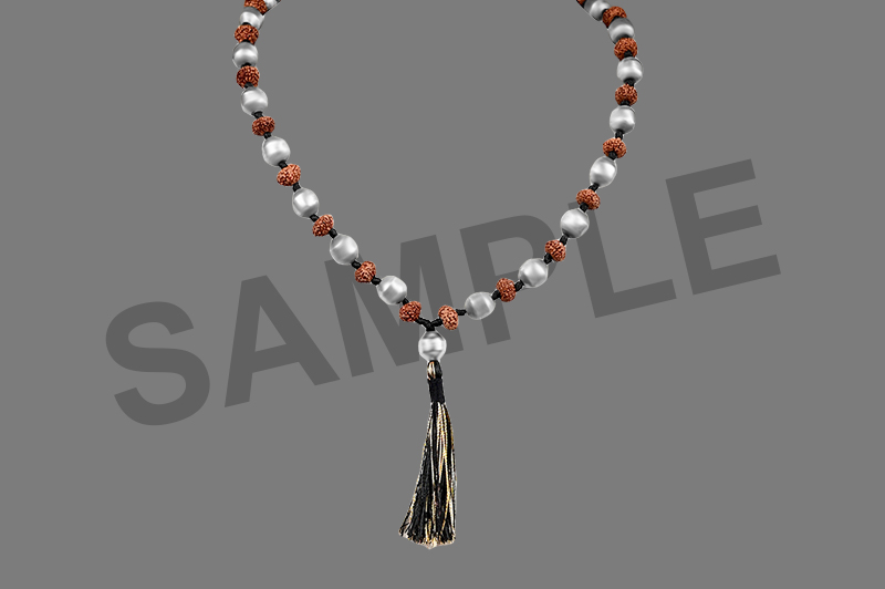 Parad Gutika(11 to 12mm) & 10 Mukhi Rudraksha Mala-PB052-2