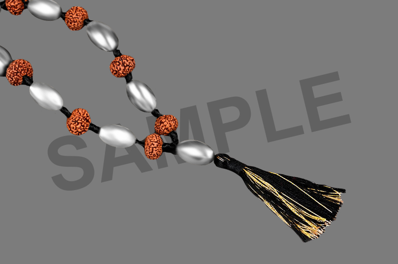 Parad Gutika(12 to 13mm) & 10 Mukhi Rudraksha Mala-PB056-2