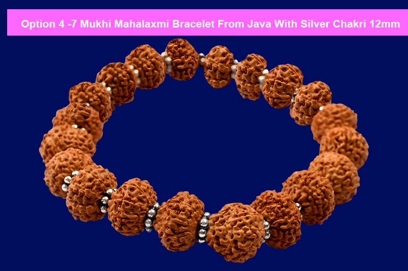 Buy 7 Mukhi Mahalaxmi Bracelet From Java With Silver Chakri