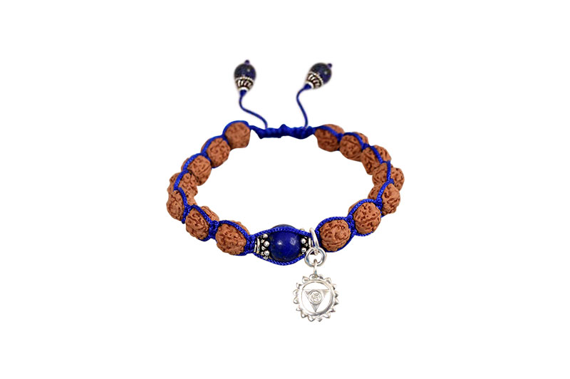 Lapis Lazuli Rudraksha and Lapis Lazuli Bracelet-II-RGJ133-1