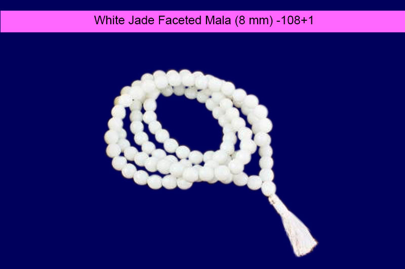 White Jade Faceted Mala (8 mm)-ROMAL046-1