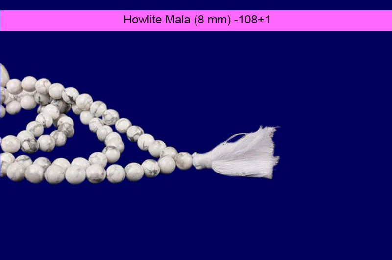 Howlite Mala (8 mm)-ROMAL047-1