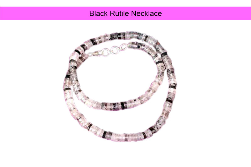 Black Rutile Necklace-ROMAL054-1