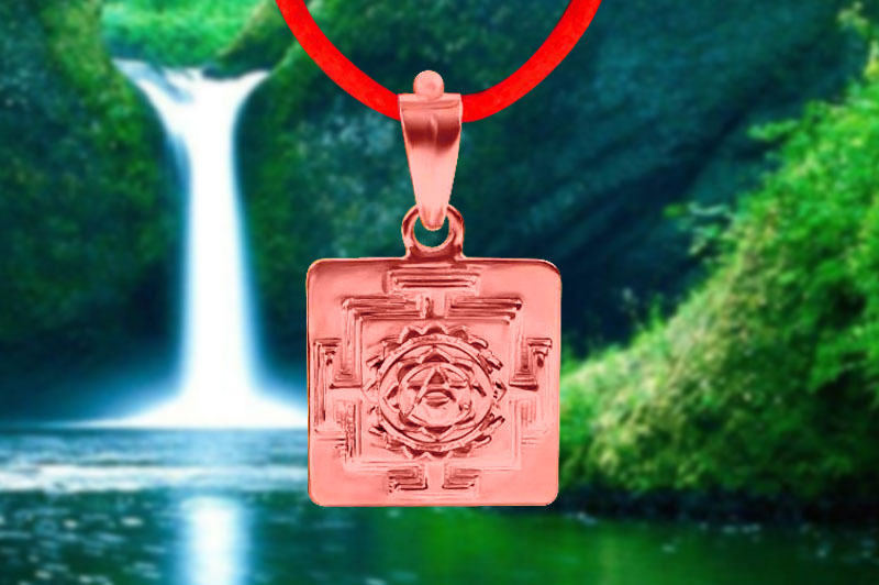 Baglamukhi 3D Yantra Locket in Pure Copper-YL3D01-C-1