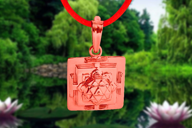 Durga 3D Yantra Locket in Pure Copper-YL3D02-C-1