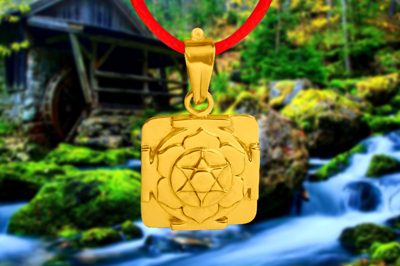 Katyayani 3D Yantra Locket in Panchdhatu-YL3D07-P-1