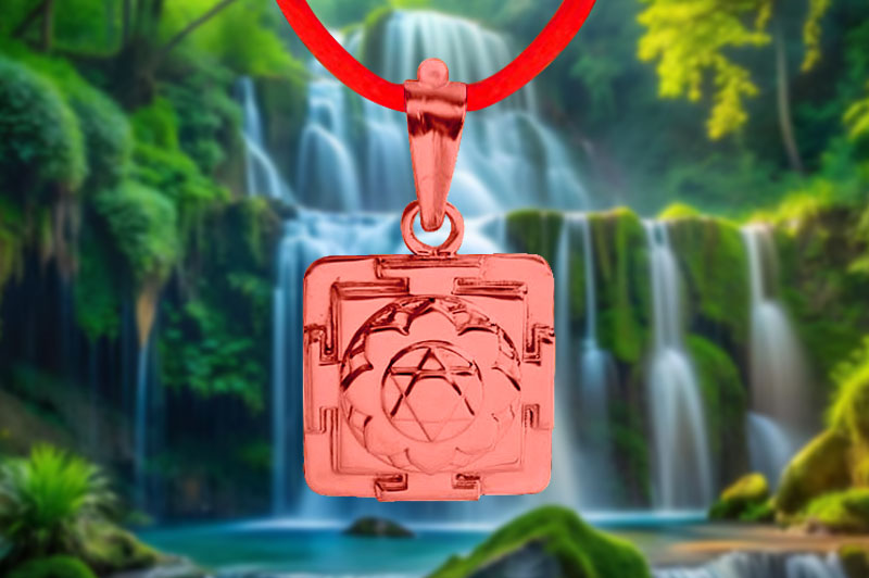 Krishna 3D Yantra Locket in Pure Copper-YL3D08-C-1