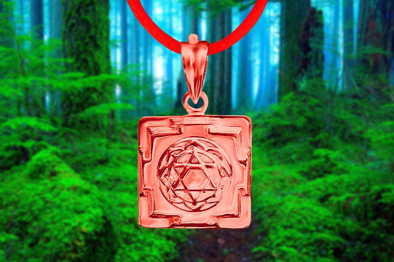 Mahalakshmi 3D Yantra Locket in Pure Copper-YL3D12-C-1