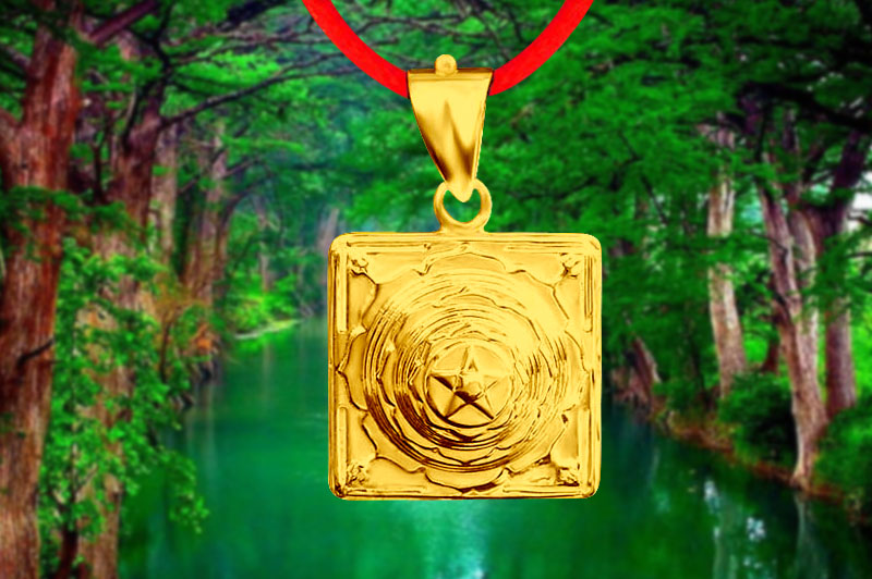 Mahamrityunjaya 3D Yantra Locket in Panchdhatu-YL3D13-P-1
