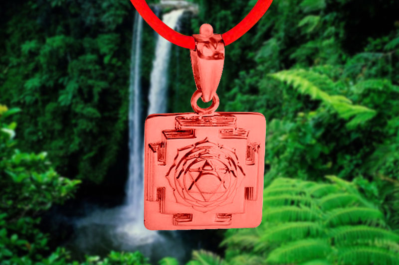 Saraswati 3D Yantra Locket in Pure Copper-YL3D16-C-1