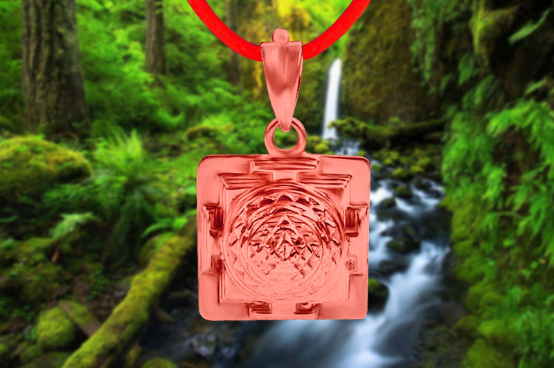 Shree 3D Yantra Locket in Pure Copper-YL3D17-C-1