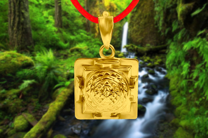 Shree 3D Yantra Locket in Panchdhatu-YL3D17-P-1