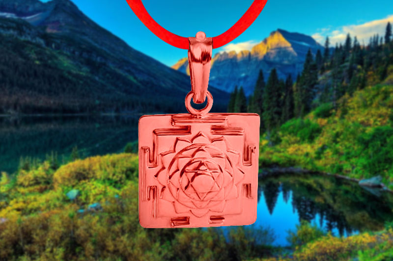 Vishnu 3D Yantra Locket in Pure Copper-YL3D18-C-1