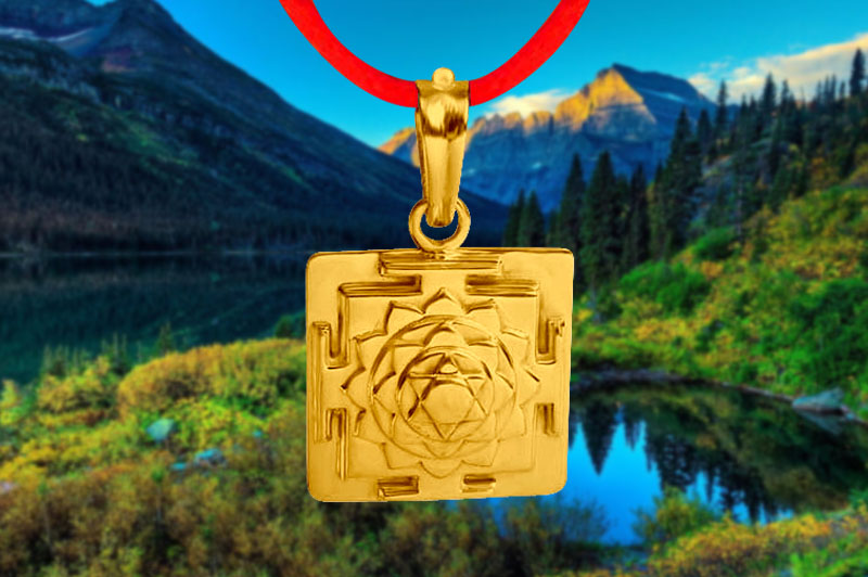 Vishnu 3D Yantra Locket in Panchdhatu-YL3D18-P-1