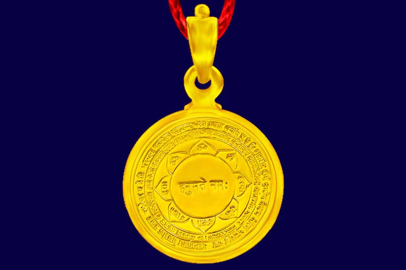 Panchmukhi Hanuman Yantra Locket Gold-YLHAN1024-1