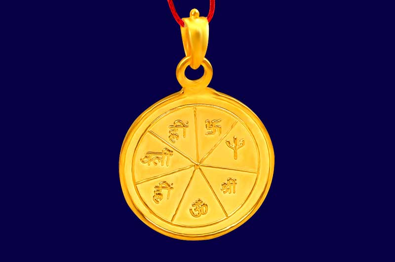 Karya Siddhi Yantra Locket-Silver (Gold Plated)-Medium-YLKRS1014-1