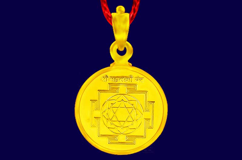 Mahalakshmi Yantra Locket in Gold-YLMAH1010-1