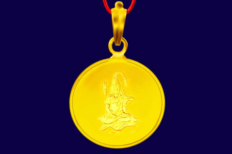 Mahamrityunjaya Yantra Locket in Gold-YLMMY1010-2