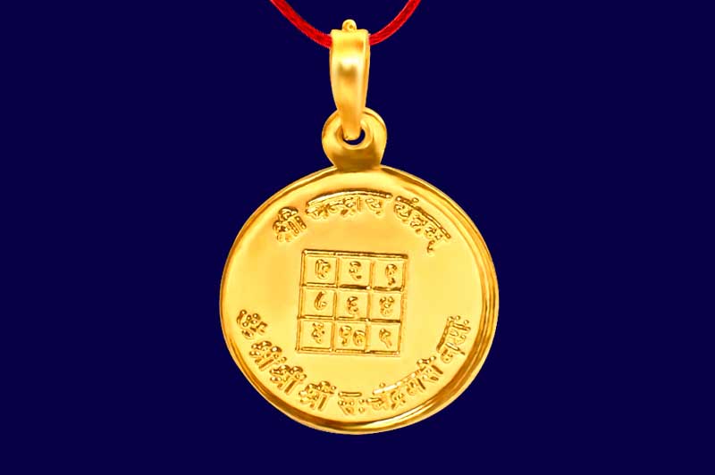 Shree Siddh Chandra Yantra Locket-Silver (Gold Plated)-Medium-YLSDC1008-1