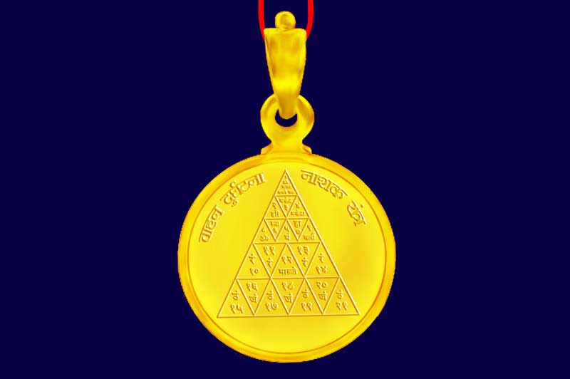 Vaahan Durghatna Nashak Yantra Locket in Gold-YLVAH1010-1