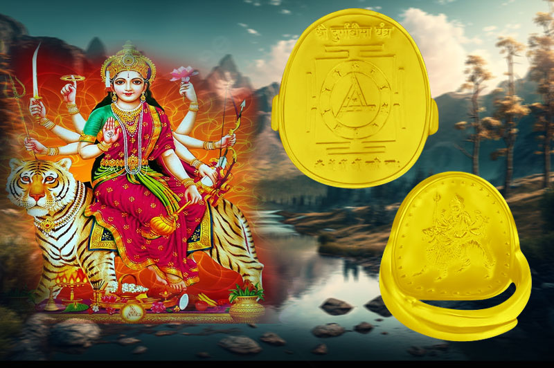 Shree Durga Bisa Yantra Ring in Gold-YRDRB103-1