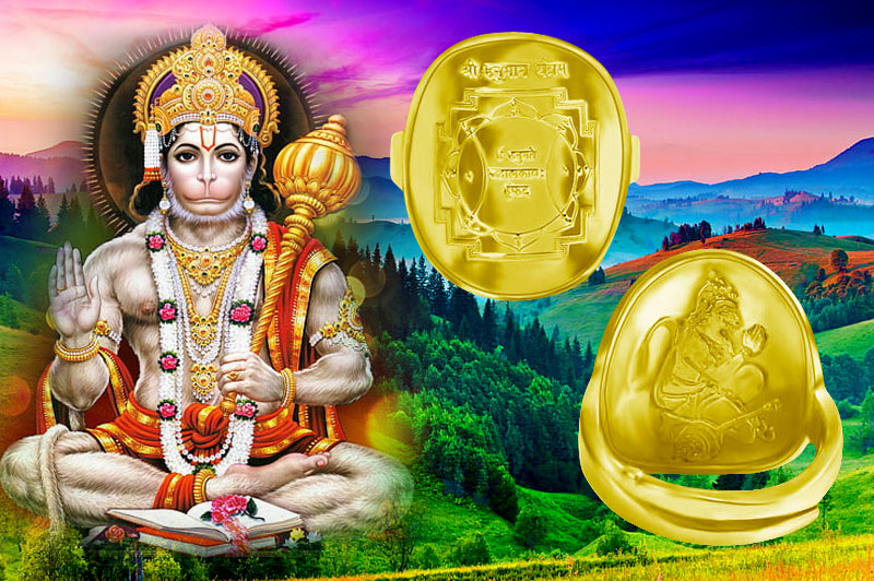 Shree Hanuman Yantra Ring in Gold-YRHNM103-1