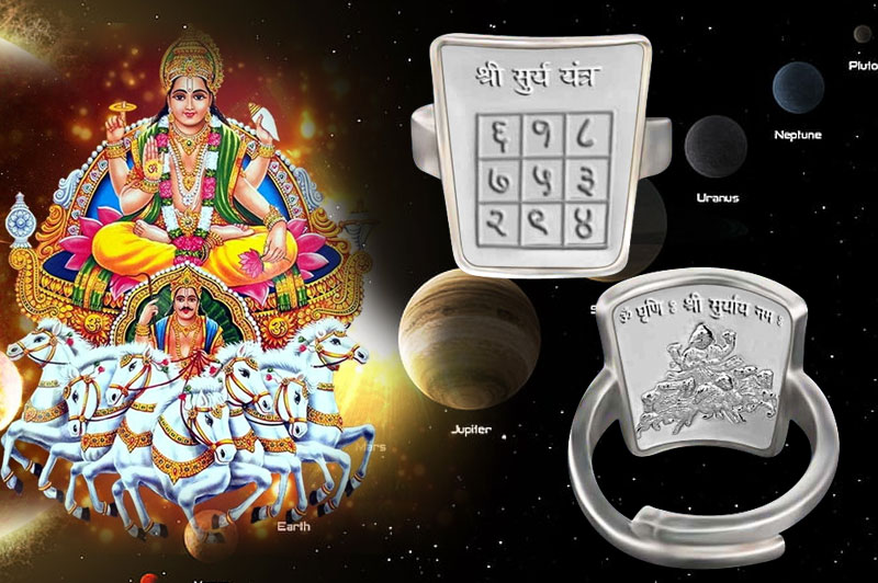 Surya Yantra Ring in Silver-YRSDY101-1