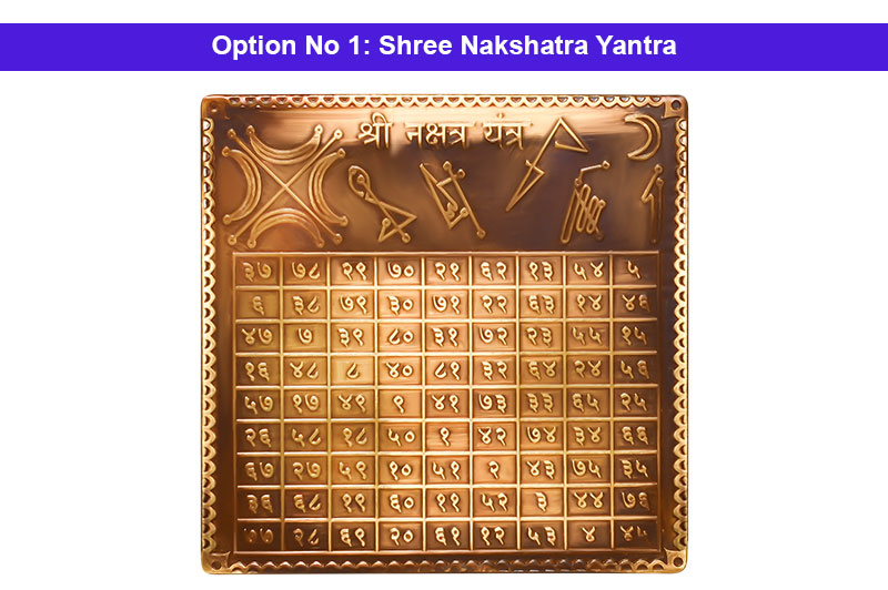 Shree Nakshatra Yantra in Gold Antic-YTNKT1024-1