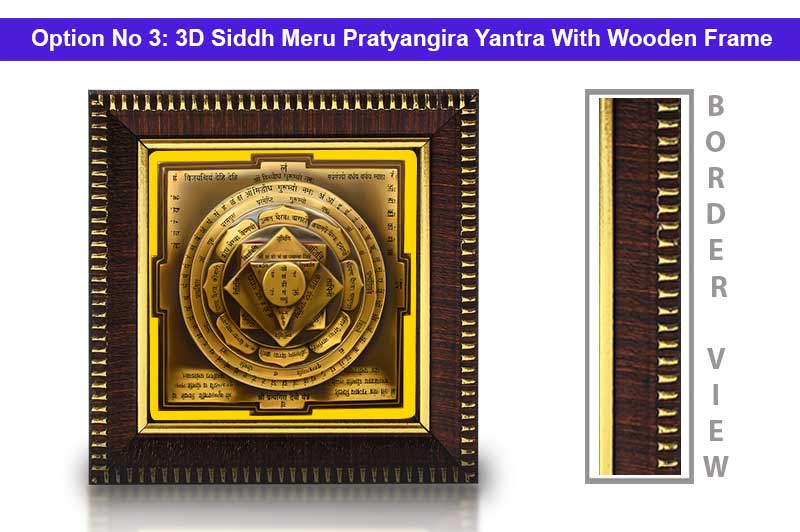 3D Siddh Meru Pratyangira Yantra Laser Printed in Panchadhatu Antic-YTSMPTD001-4