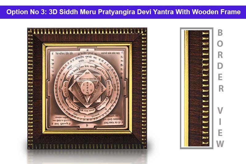 3D Siddh Meru Pratyangira Yantra Laser Printed in Pure Copper Antic-YTSMPTD007-4