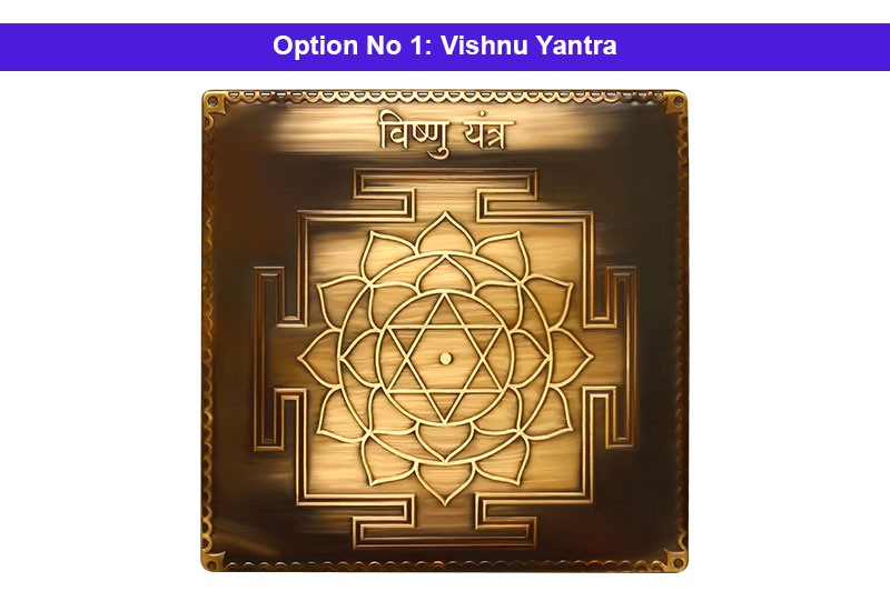 Vishnu Yantra in Gold Antic-YTVHU1024-1