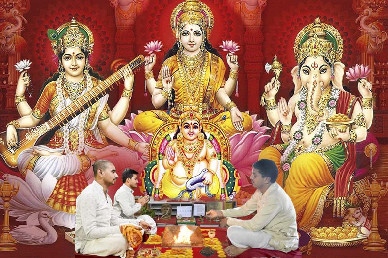 Ganesh Laxmi Saraswati Kuber Puja and Yajna | Puaj For Success in Business          